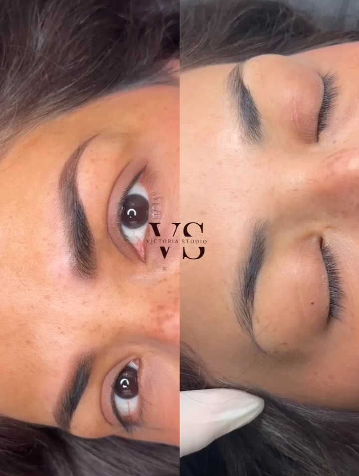 Healed powder brows with soft ombré effect – natural eyebrow results in Toronto