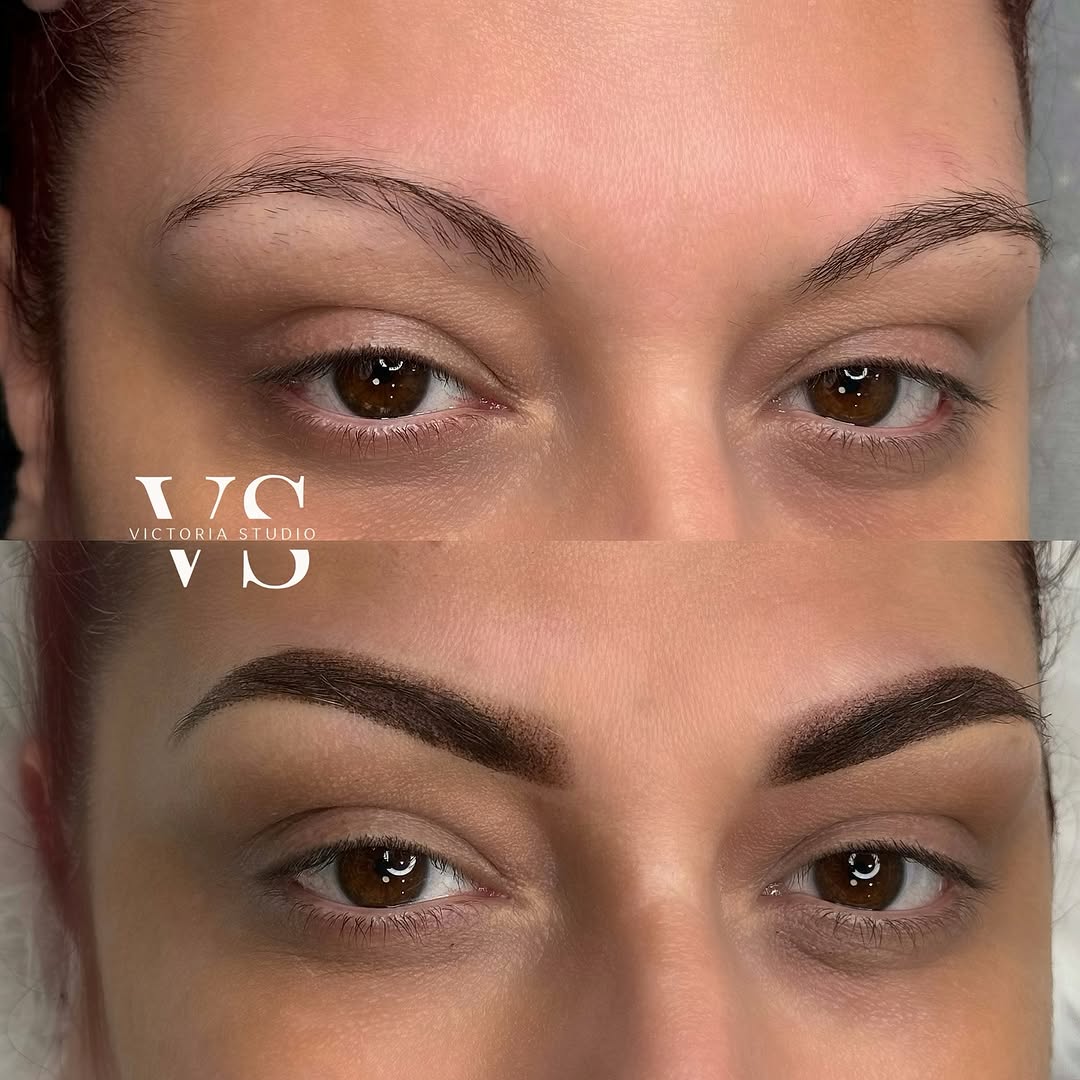 Toronto nano brows transformation at Victoria Studio, subtle and natural look.