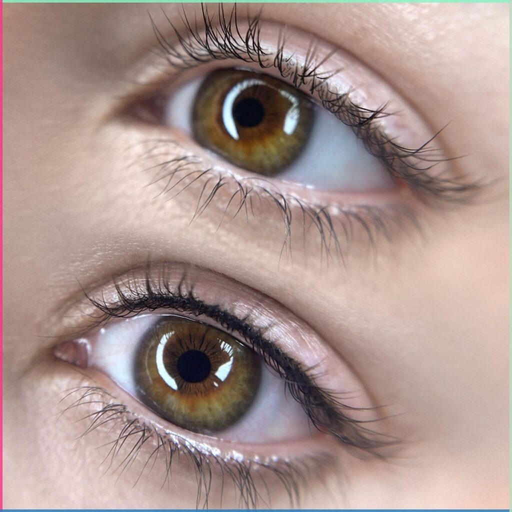 before and after lash line tattoo Toronto – sparse lashes transformed with permanent lash line enhancement