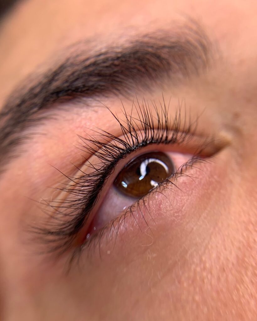 lash line tattoo freshly done at Victoria Studio Toronto – pigment placed between lash follicles