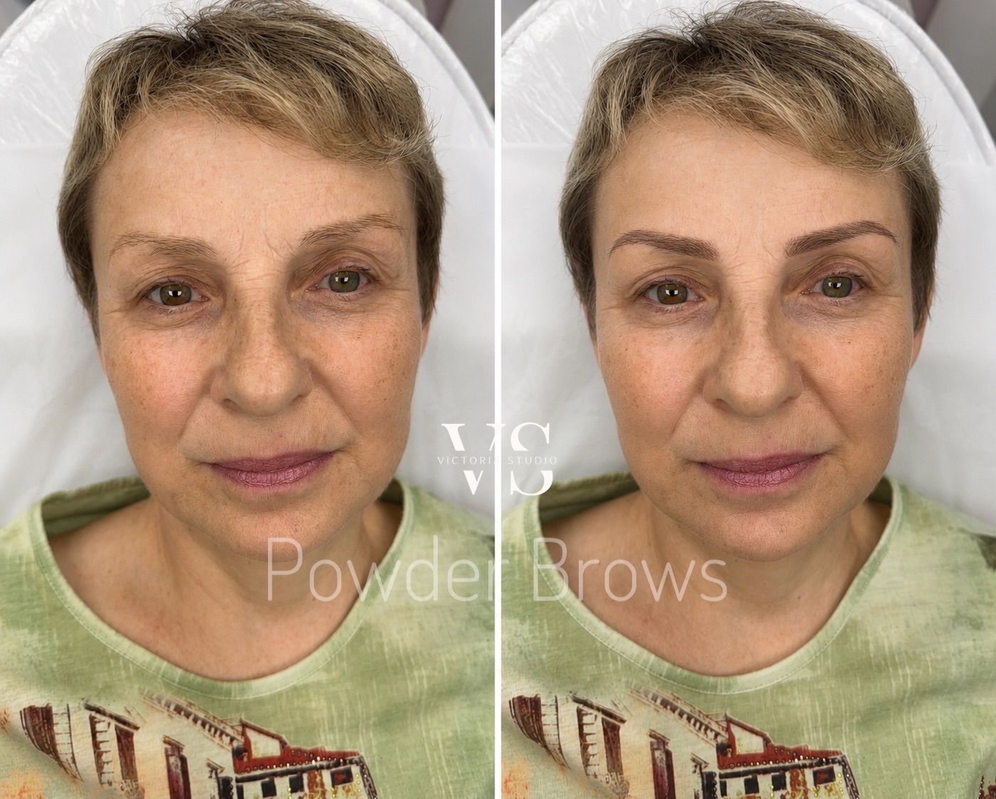 Powder ombre brows permanent makeup Etobicoke Toronto